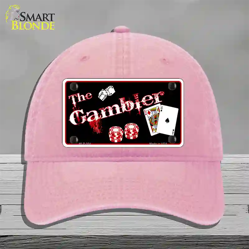 Gambler Novelty License Plate Hat Unconstructed Cotton / Pink