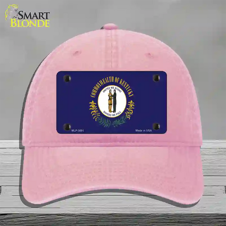 Kentucky State Flag Novelty License Plate Hat Unconstructed Cotton / Pink