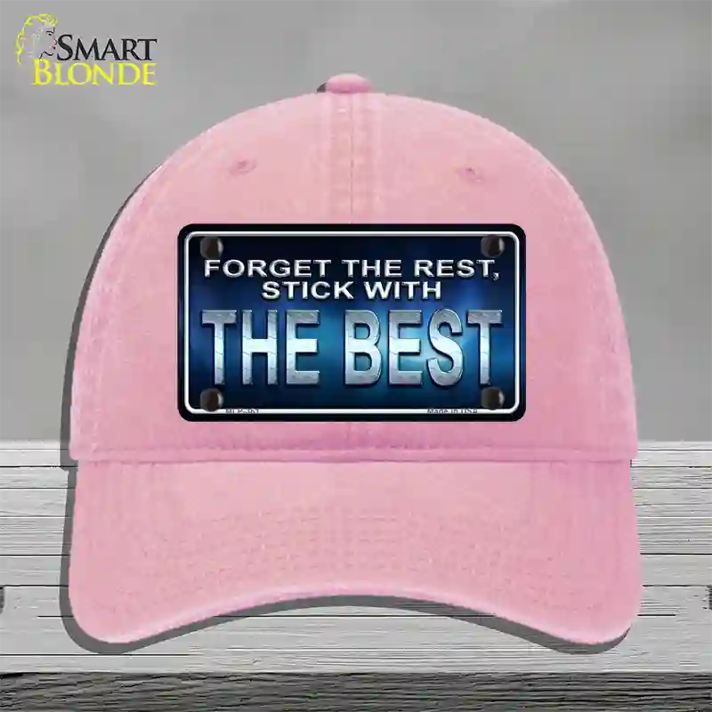 Forget The Rest Novelty License Plate Hat Unconstructed Cotton / Pink