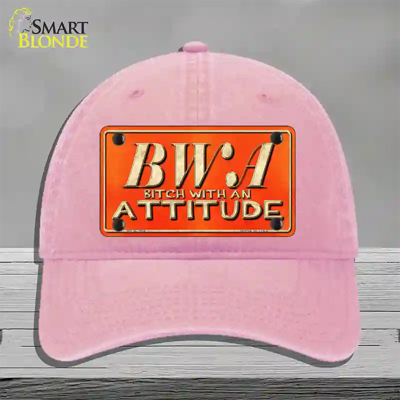 B.W.A. Novelty License Plate Hat Unconstructed Cotton / Pink