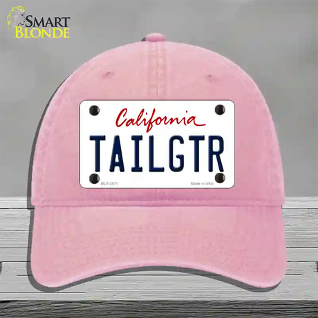 Tailgtr California Novelty License Plate Hat Unconstructed Cotton / Pink