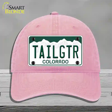 Tailgtr Colorado Novelty License Plate Hat Unconstructed Cotton / Pink