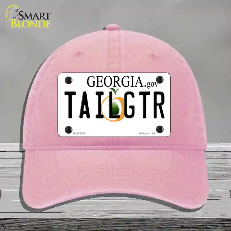 Tailgtr Georgia Novelty License Plate Hat Unconstructed Cotton / Pink