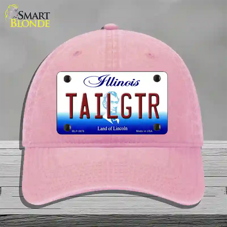 Tailgtr Illinois Novelty License Plate Hat Unconstructed Cotton / Pink