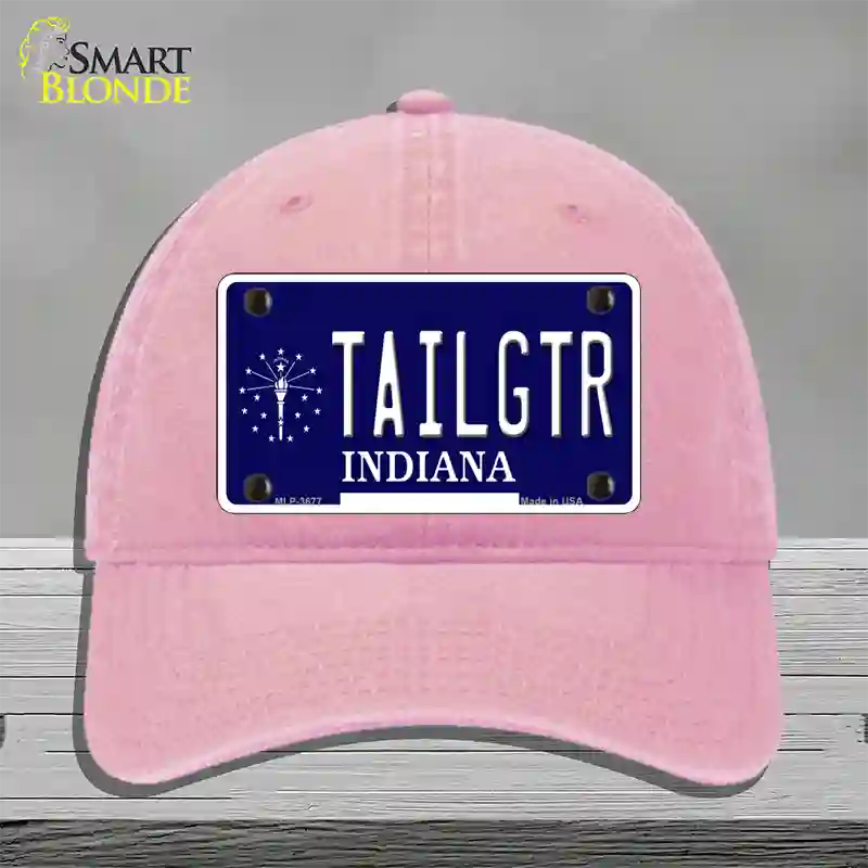 Tailgtr Indiana Novelty License Plate Hat Unconstructed Cotton / Pink