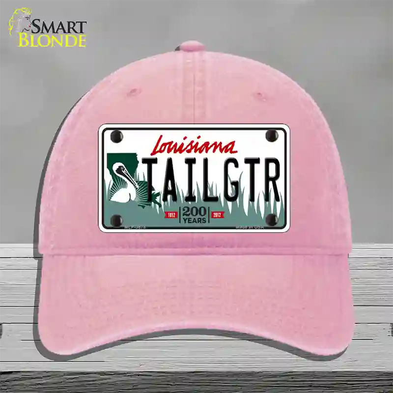 Tailgtr Louisiana Novelty License Plate Hat Unconstructed Cotton / Pink