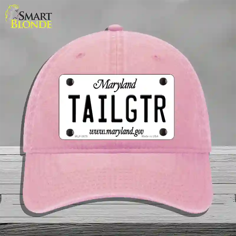 Tailgtr Maryland Novelty License Plate Hat Unconstructed Cotton / Pink