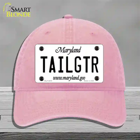 Tailgtr Maryland Novelty License Plate Hat Unconstructed Cotton / Pink