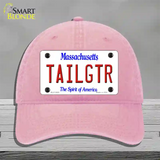 Tailgtr Massachusetts Novelty License Plate Hat Unconstructed Cotton / Pink