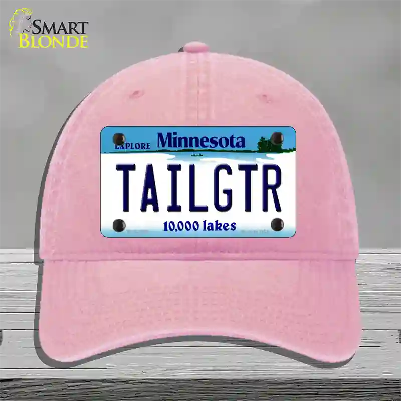 Tailgtr Minnesota Novelty License Plate Hat Unconstructed Cotton / Pink