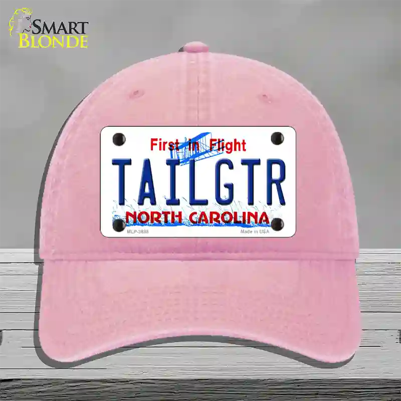 Tailgtr North Carolina Novelty License Plate Hat Unconstructed Cotton / Pink
