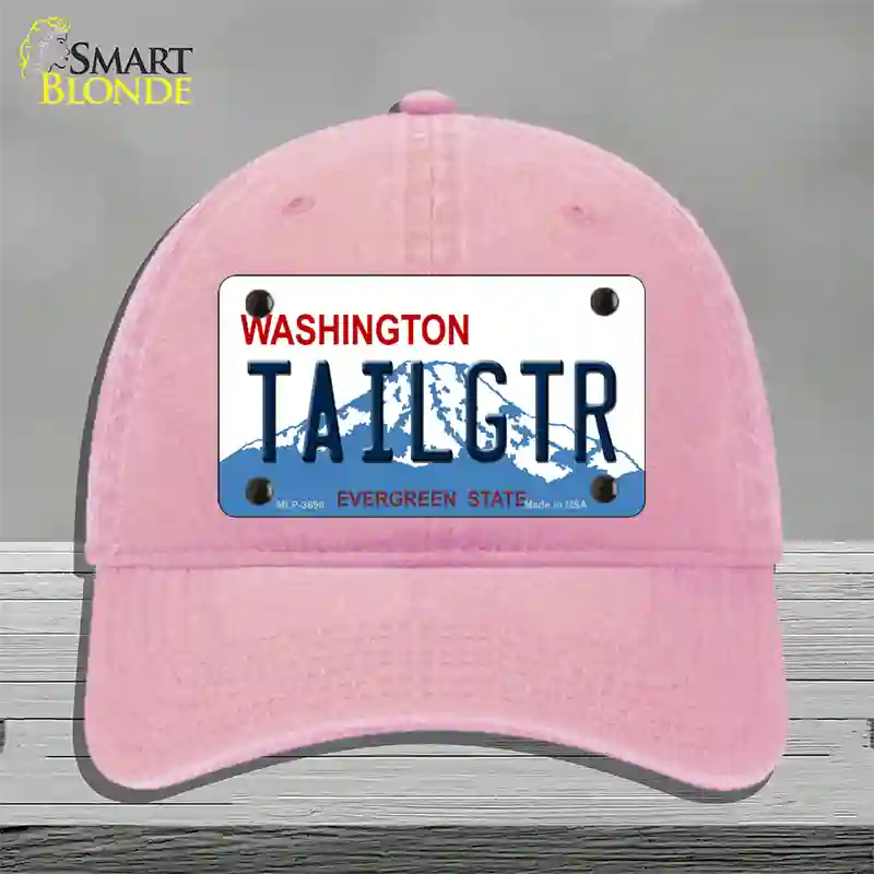 Tailgtr Washington Novelty License Plate Hat Unconstructed Cotton / Pink