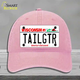 Tailgtr Wisconsin Novelty License Plate Hat Unconstructed Cotton / Pink