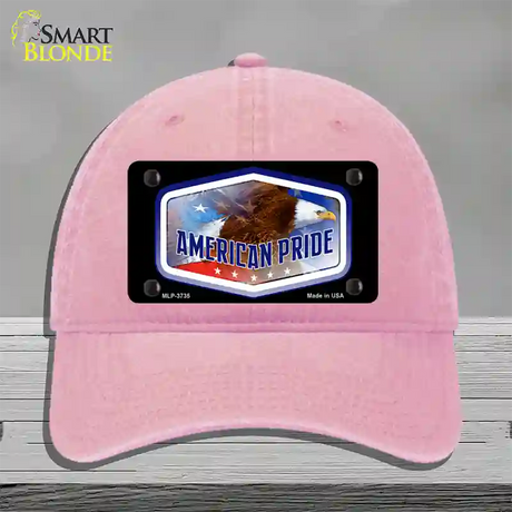 American Pride Novelty License Plate Hat Unconstructed Cotton / Pink