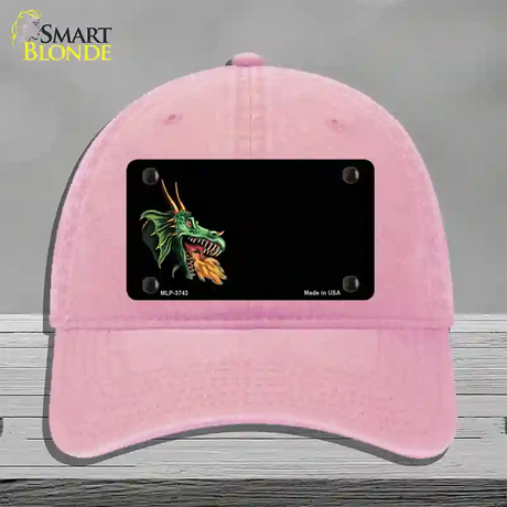 Dragon Offset Customizable Novelty License Plate Hat Unconstructed Cotton / Pink