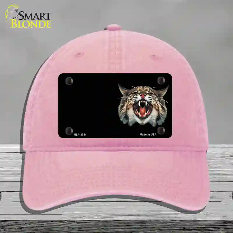 Wildcat Offset Novelty License Plate Hat Unconstructed Cotton / Pink