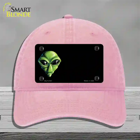 Alien Offset Novelty License Plate Hat Unconstructed Cotton / Pink