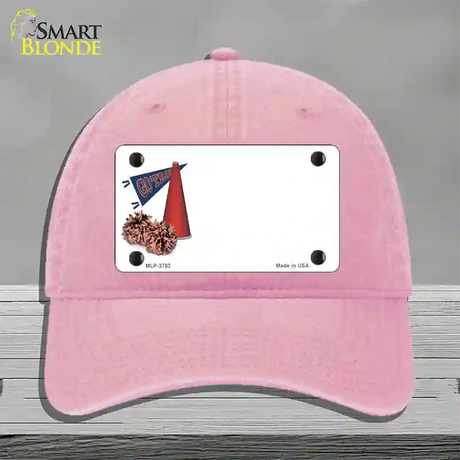 Pom And Cheer Offset Novelty License Plate Hat Unconstructed Cotton / Pink