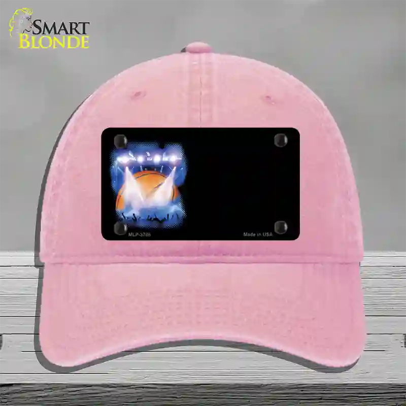 Basketball Game Offset Novelty License Plate Hat Unconstructed Cotton / Pink