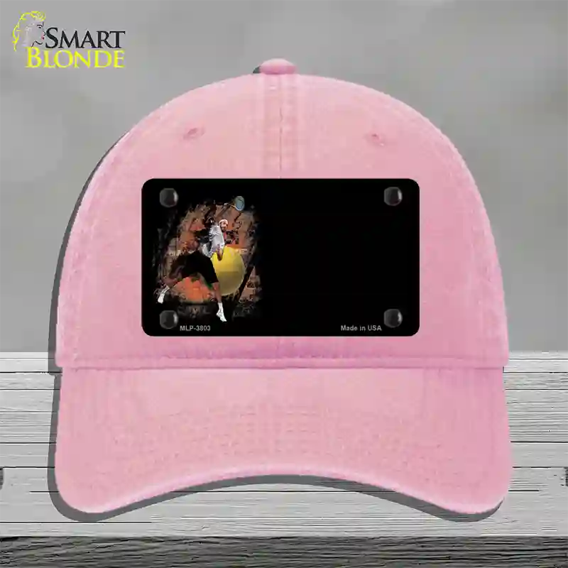 Tennis Offset Novelty License Plate Hat Unconstructed Cotton / Pink