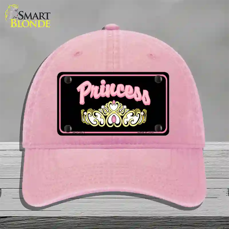 Princess Tiara Novelty License Plate Hat Unconstructed Cotton / Pink