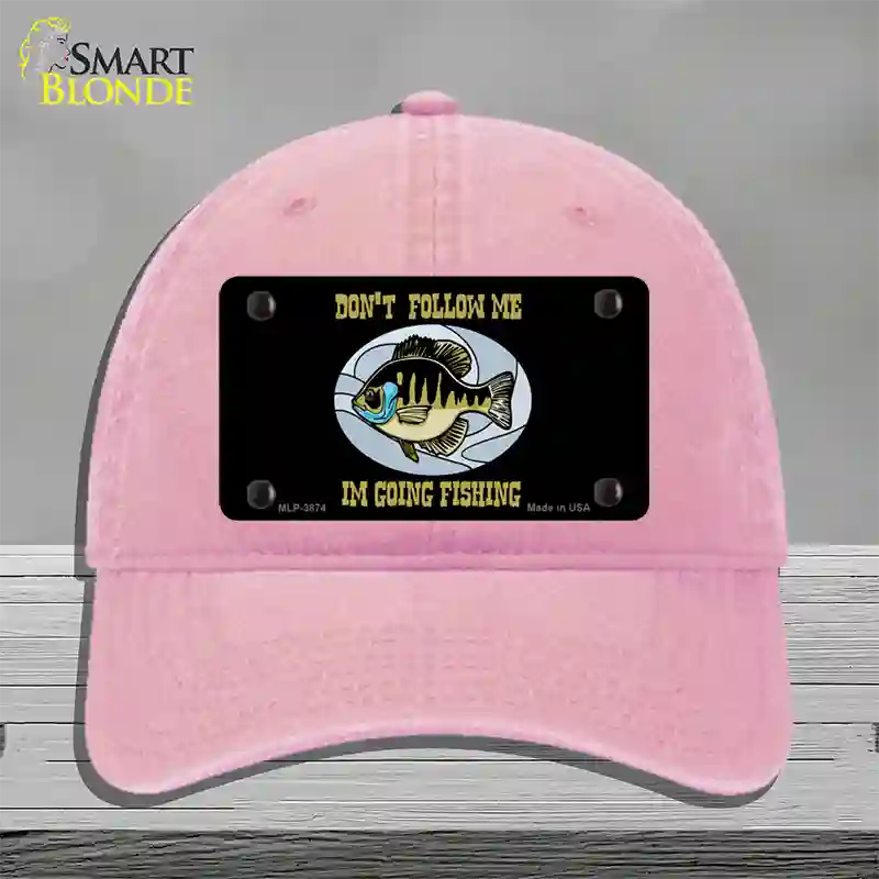 Dont Follow Me Novelty License Plate Hat Unconstructed Cotton / Pink