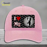 I Love My Great Dane Novelty License Plate Hat Unconstructed Cotton / Pink