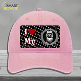 I Love My Pekingese Novelty License Plate Hat Unconstructed Cotton / Pink