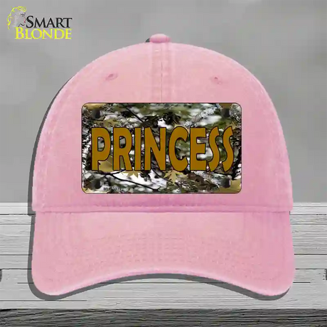 Princess Camouflage Novelty License Plate Hat Unconstructed Cotton / Pink