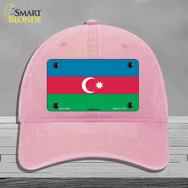 Azerbaijan Flag Novelty License Plate Hat Unconstructed Cotton / Pink