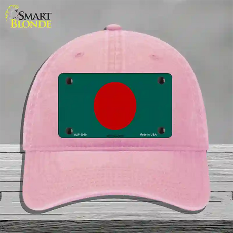 Bangladesh Flag Novelty License Plate Hat Unconstructed Cotton / Pink