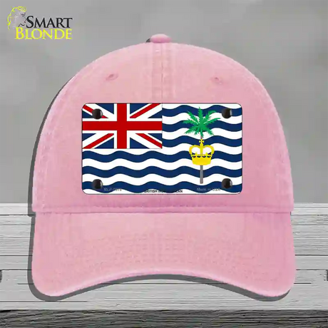 British Indian Ocean Flag Novelty License Plate Hat Unconstructed Cotton / Pink