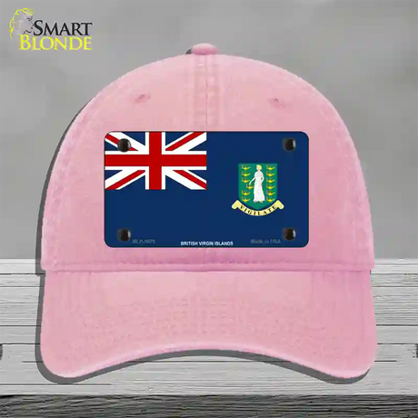 British Virgin Islands Flag Novelty License Plate Hat Unconstructed Cotton / Pink