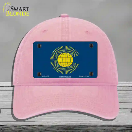 Commonwealth Flag Novelty License Plate Hat Unconstructed Cotton / Pink