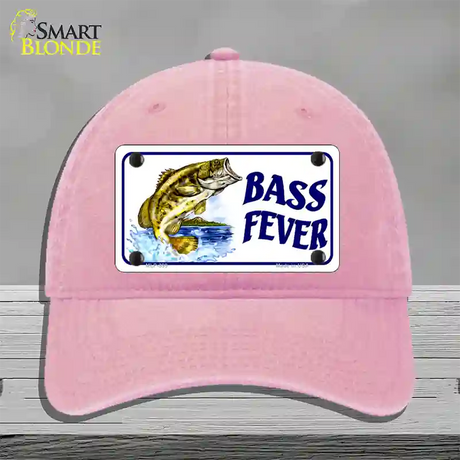 Bass Fever Novelty License Plate Hat Unconstructed Cotton / Pink