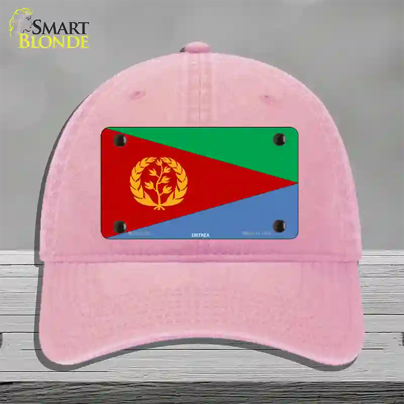 Eritrea Flag Novelty License Plate Hat Unconstructed Cotton / Pink