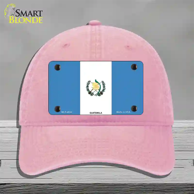 Guatemala Country Flag Novelty License Plate Hat Unconstructed Cotton / Pink