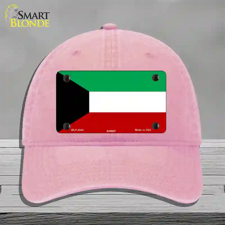 Kuwait Flag Novelty License Plate Hat Unconstructed Cotton / Pink