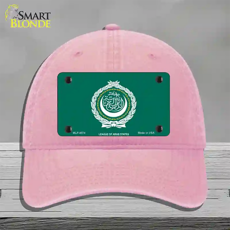 League Of Arab States Flag Novelty License Plate Hat Unconstructed Cotton / Pink