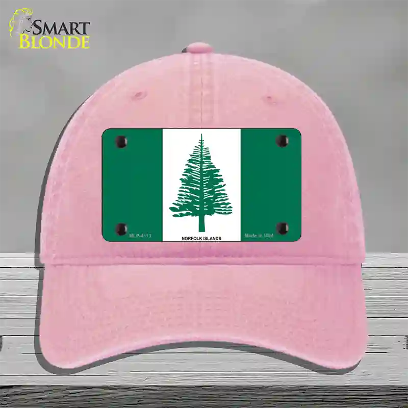 Norfolk Islands Flag Novelty License Plate Hat Unconstructed Cotton / Pink