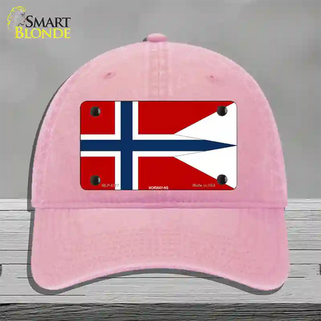 Norway-NS Flag Novelty License Plate Hat Unconstructed Cotton / Pink