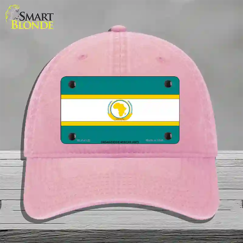 Organization African Unity Flag Novelty License Plate Hat Unconstructed Cotton / Pink