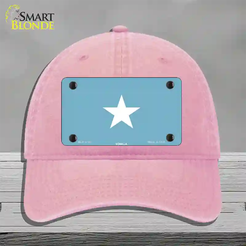 Somalia Flag Novelty License Plate Hat Unconstructed Cotton / Pink