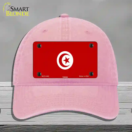 Tunisia Flag Novelty License Plate Hat Unconstructed Cotton / Pink