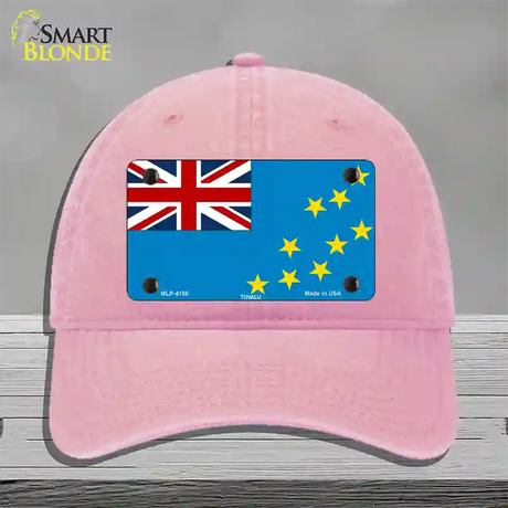 Tuvalu Flag Novelty License Plate Hat Unconstructed Cotton / Pink