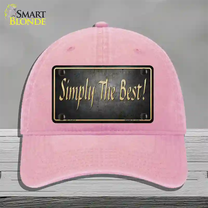 Simply The Best License Novelty License Plate Hat Unconstructed Cotton / Pink