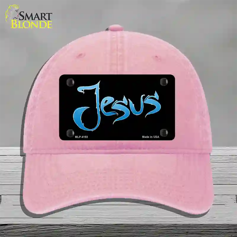 Jesus Novelty License Plate Hat Unconstructed Cotton / Pink