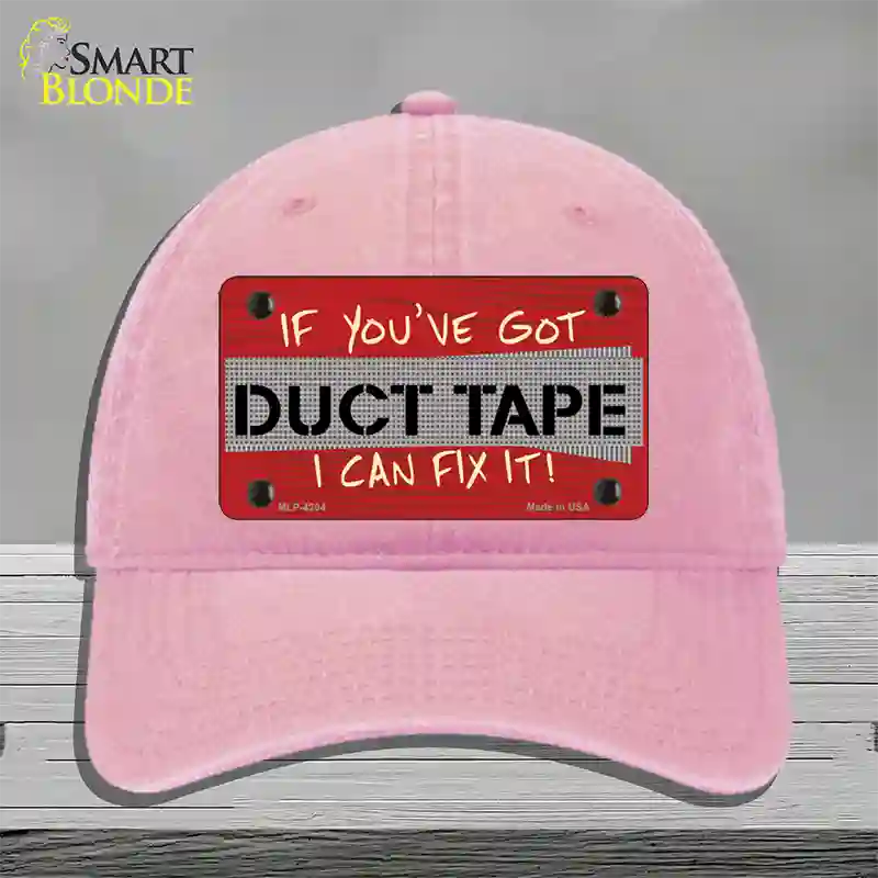 Duct Tape Novelty License Plate Hat Unconstructed Cotton / Pink