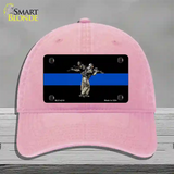 Thin Blue Line Police SWAT Novelty License Plate Hat Unconstructed Cotton / Pink