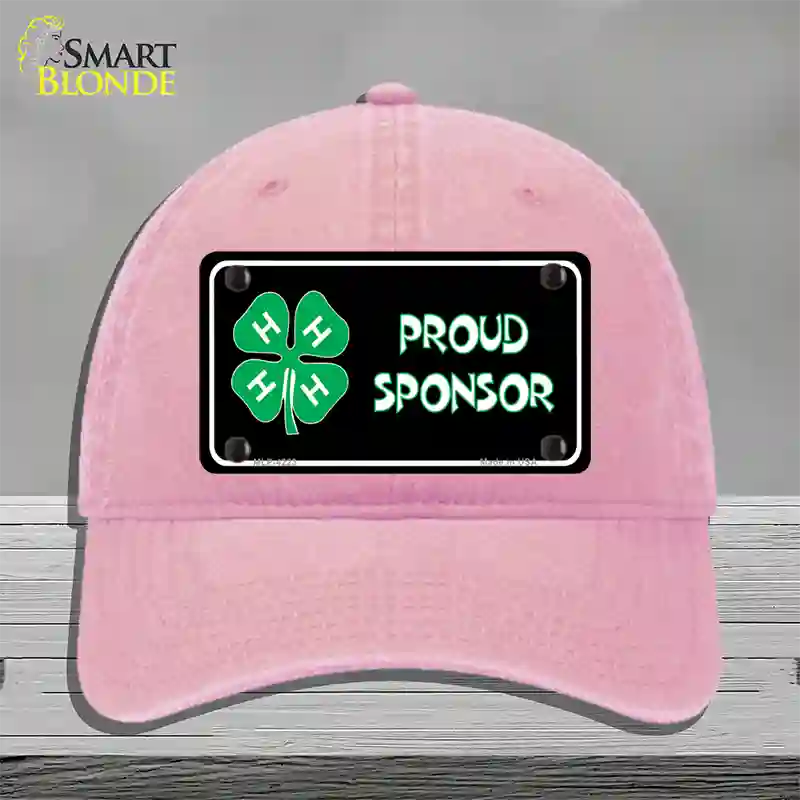 4-H Proud Sponsor Novelty License Plate Hat Unconstructed Cotton / Pink